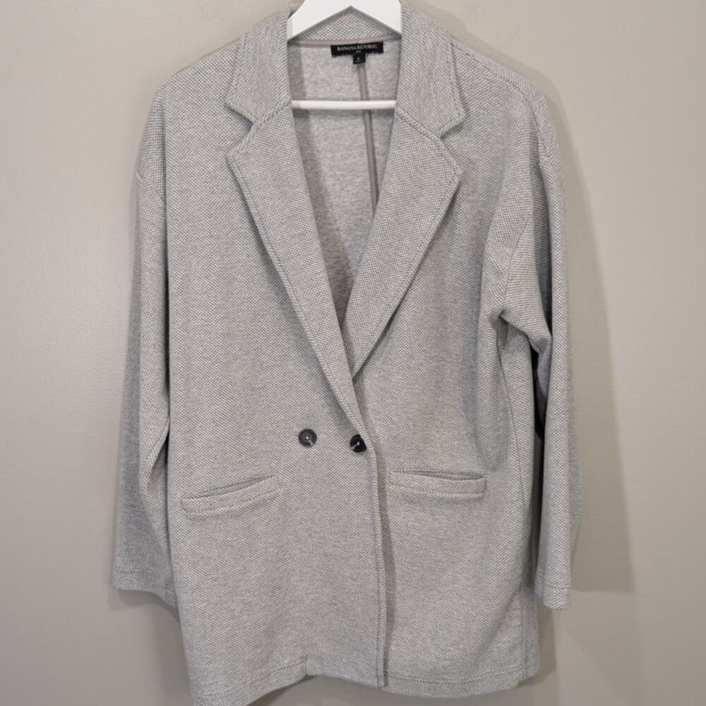 Banana Republic Blazer Sweater Jacket Oversized Grandpacore Lounge Cozy - Size L